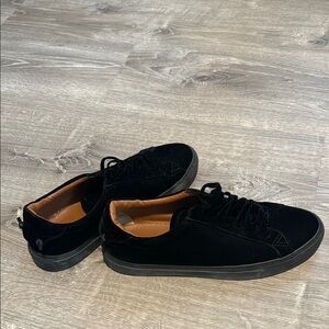 Givenchy Black Velvet Sneakers, Leather Calf